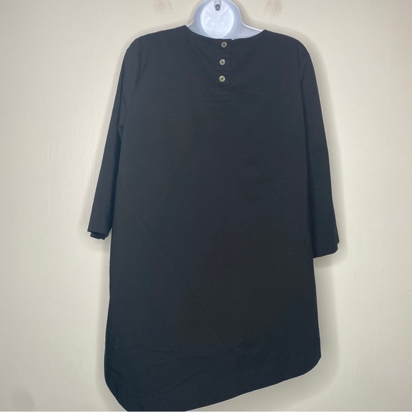 J Jill Lagenlook Asymmetric Tunic Top Blouse Womens Small Button Back 3/4 Sleeve - Picture 9 of 9